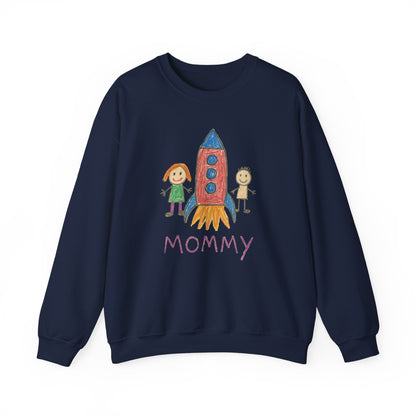 Ladies Personalised Kids Drawing Sweatshirt – Custom Child’s Artwork Printed on Front