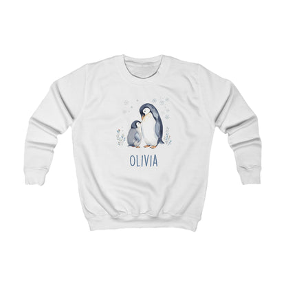 Matching Family Penguin Sweatshirts – Personalised Name Jumpers for Mum & Child | Custom Winter Christmas Sweater Set
