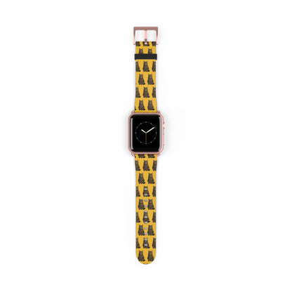 Personalised Pet Photo Apple Watch Strap – Custom Repeating Pattern Band (Multiple Colours, Sizes & Metal Finishes)