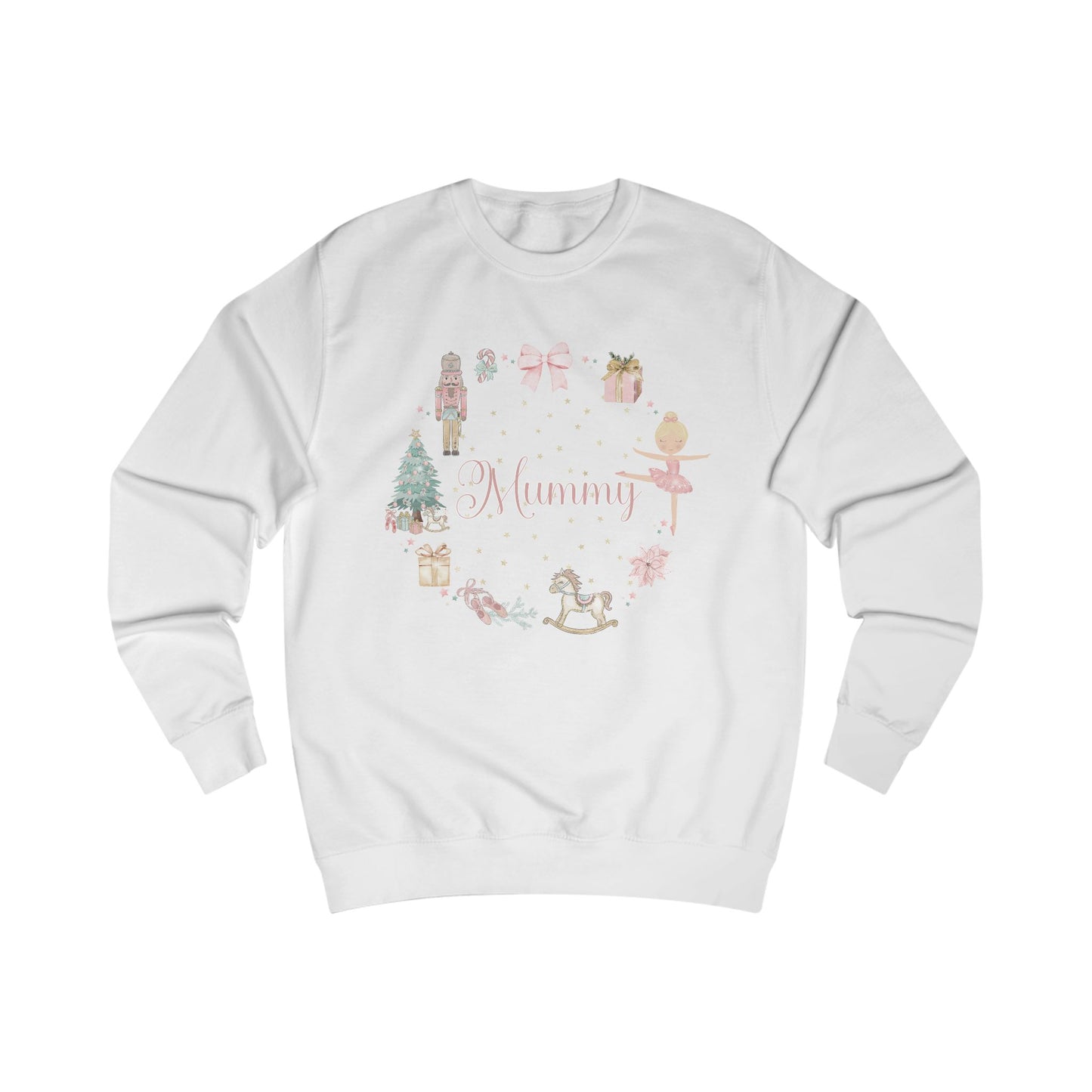 Personalised “Mummy” Christmas Sweatshirt – Nutcracker, Ballerina & Festive Design | Matching Family Christmas Jumper | Custom Name Sweater