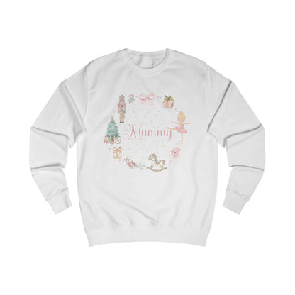 Personalised “Mummy” Christmas Sweatshirt – Nutcracker, Ballerina & Festive Design | Matching Family Christmas Jumper | Custom Name Sweater
