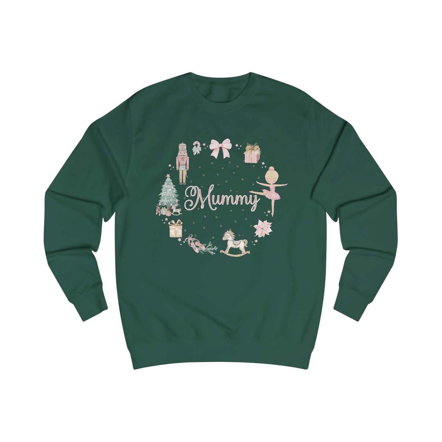 Personalised “Mummy” Christmas Sweatshirt – Nutcracker, Ballerina & Festive Design | Matching Family Christmas Jumper | Custom Name Sweater