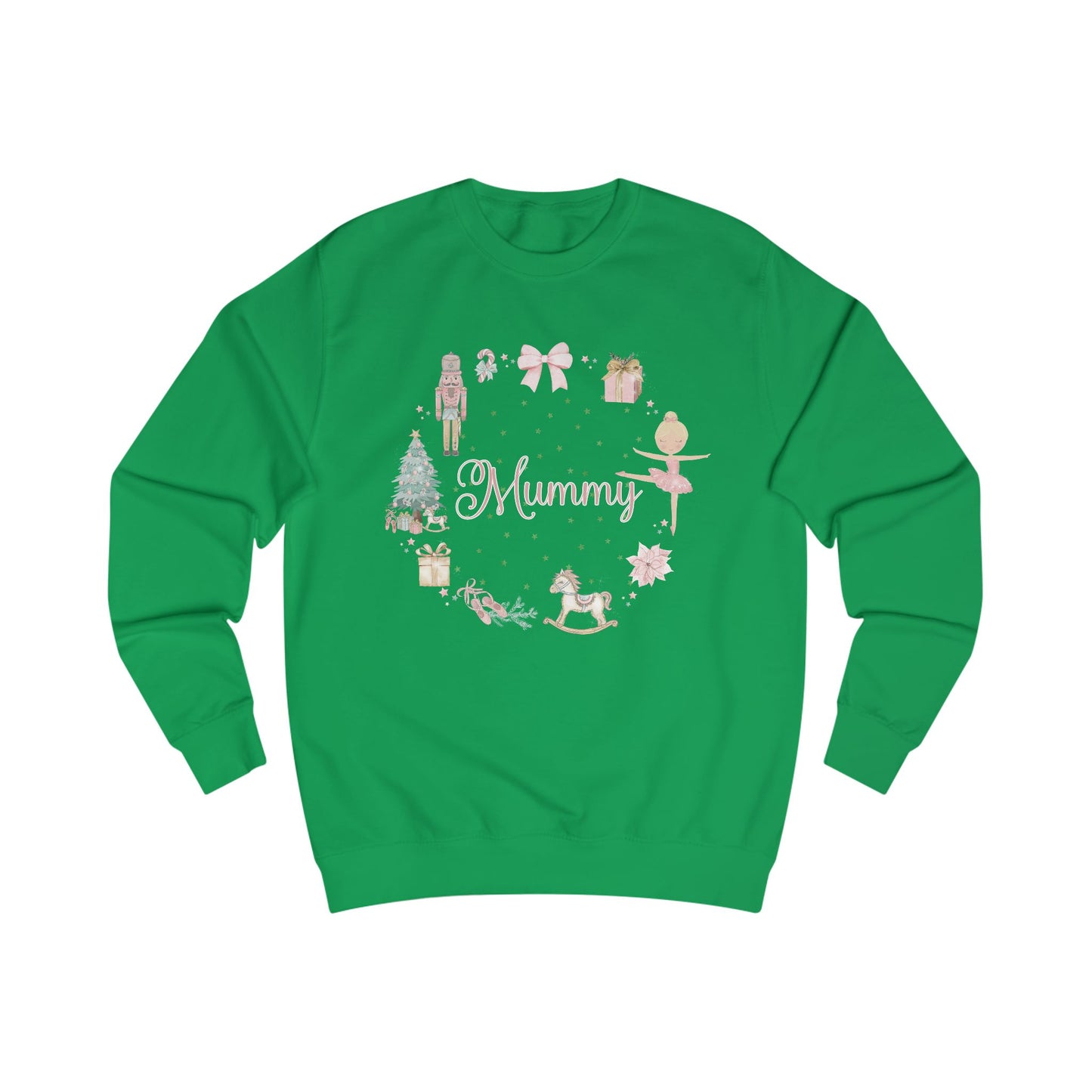 Personalised “Mummy” Christmas Sweatshirt – Nutcracker, Ballerina & Festive Design | Matching Family Christmas Jumper | Custom Name Sweater