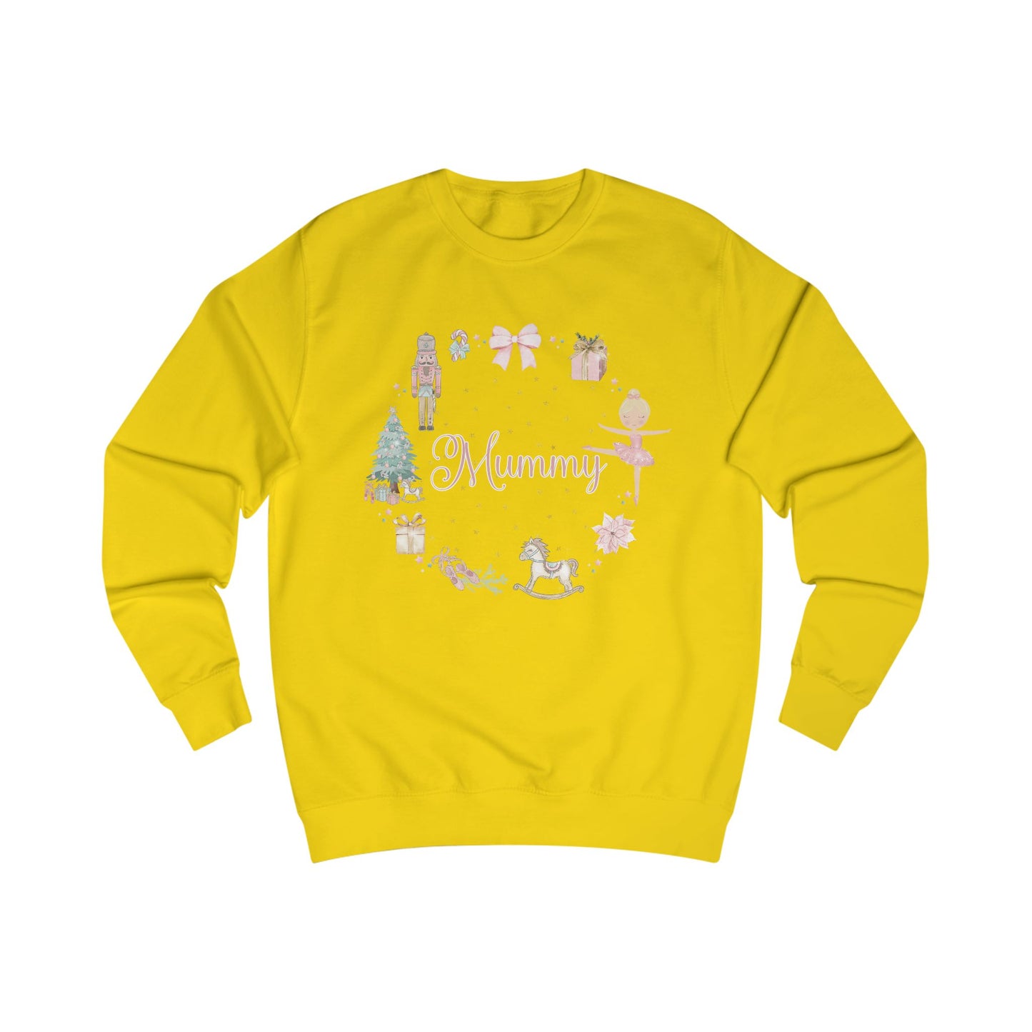 Personalised “Mummy” Christmas Sweatshirt – Nutcracker, Ballerina & Festive Design | Matching Family Christmas Jumper | Custom Name Sweater
