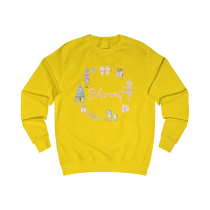 Personalised “Mummy” Christmas Sweatshirt – Nutcracker, Ballerina & Festive Design | Matching Family Christmas Jumper | Custom Name Sweater