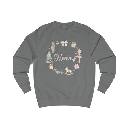 Personalised “Mummy” Christmas Sweatshirt – Nutcracker, Ballerina & Festive Design | Matching Family Christmas Jumper | Custom Name Sweater