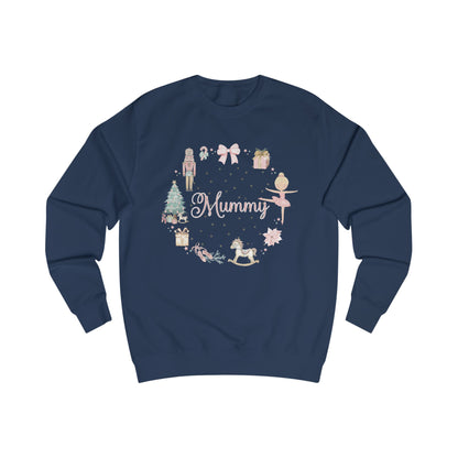 Personalised “Mummy” Christmas Sweatshirt – Nutcracker, Ballerina & Festive Design | Matching Family Christmas Jumper | Custom Name Sweater