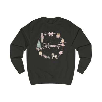 Personalised “Mummy” Christmas Sweatshirt – Nutcracker, Ballerina & Festive Design | Matching Family Christmas Jumper | Custom Name Sweater