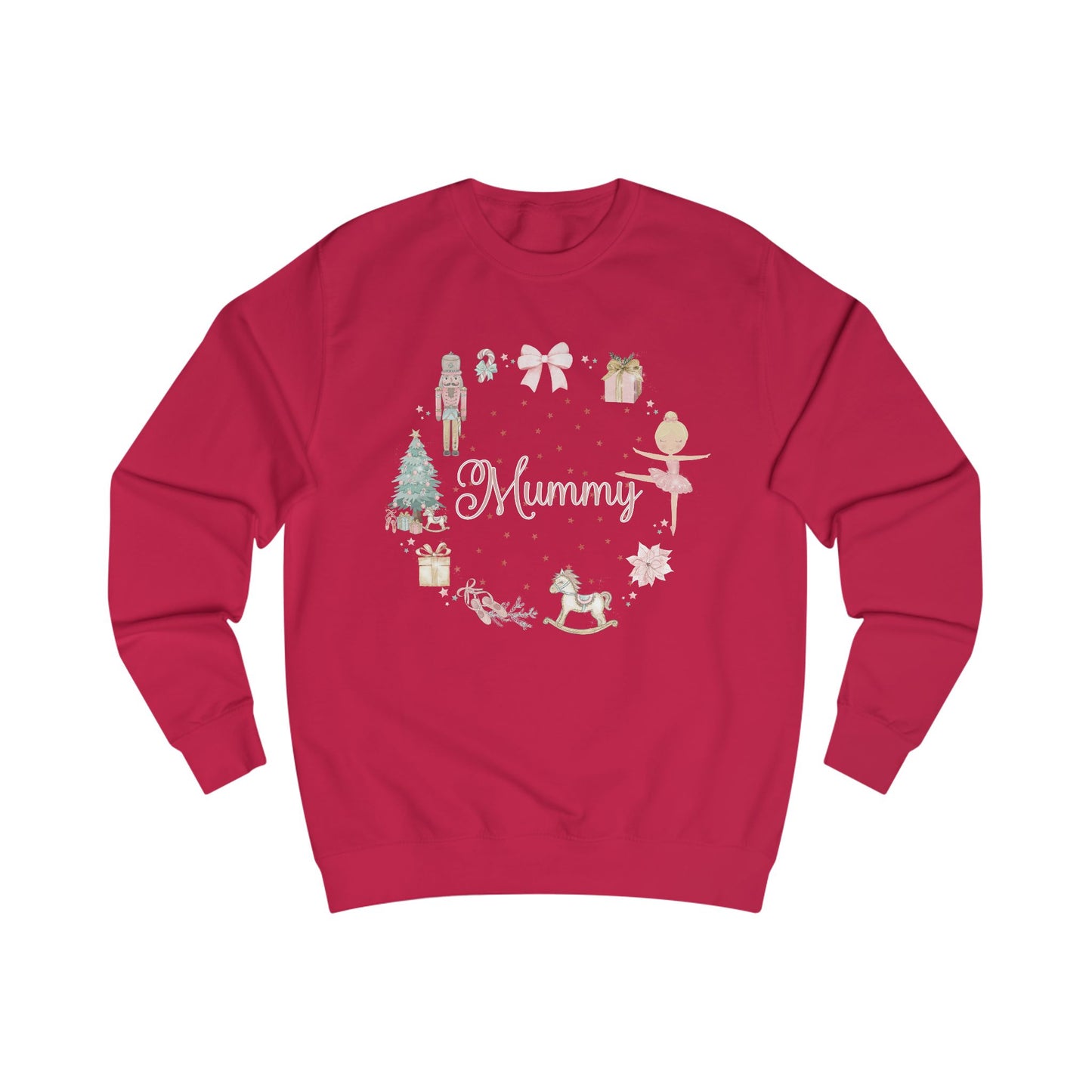 Personalised “Mummy” Christmas Sweatshirt – Nutcracker, Ballerina & Festive Design | Matching Family Christmas Jumper | Custom Name Sweater