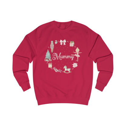 Personalised “Mummy” Christmas Sweatshirt – Nutcracker, Ballerina & Festive Design | Matching Family Christmas Jumper | Custom Name Sweater