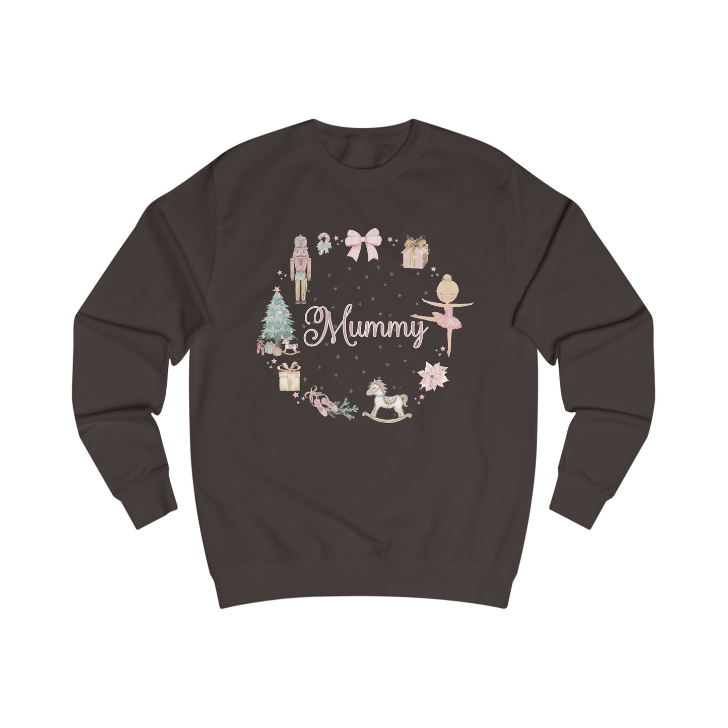 Personalised “Mummy” Christmas Sweatshirt – Nutcracker, Ballerina & Festive Design | Matching Family Christmas Jumper | Custom Name Sweater