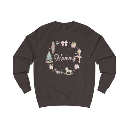Personalised “Mummy” Christmas Sweatshirt – Nutcracker, Ballerina & Festive Design | Matching Family Christmas Jumper | Custom Name Sweater