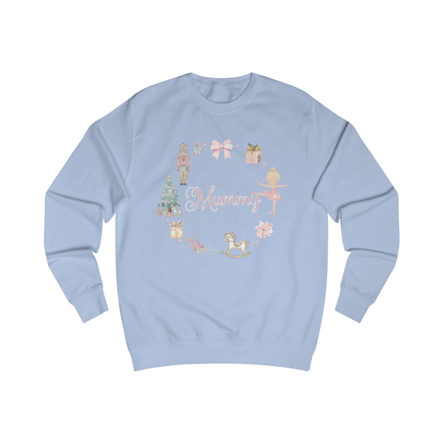 Personalised “Mummy” Christmas Sweatshirt – Nutcracker, Ballerina & Festive Design | Matching Family Christmas Jumper | Custom Name Sweater