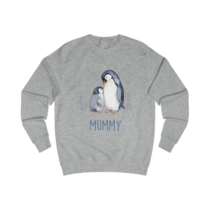 Matching Family Penguin Sweatshirts – Personalised Name Jumpers for Mum & Child | Custom Winter Christmas Sweater Set