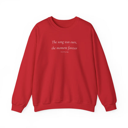 Personalised Wedding Sweatshirt – First Dance Lyric & Date Keepsake