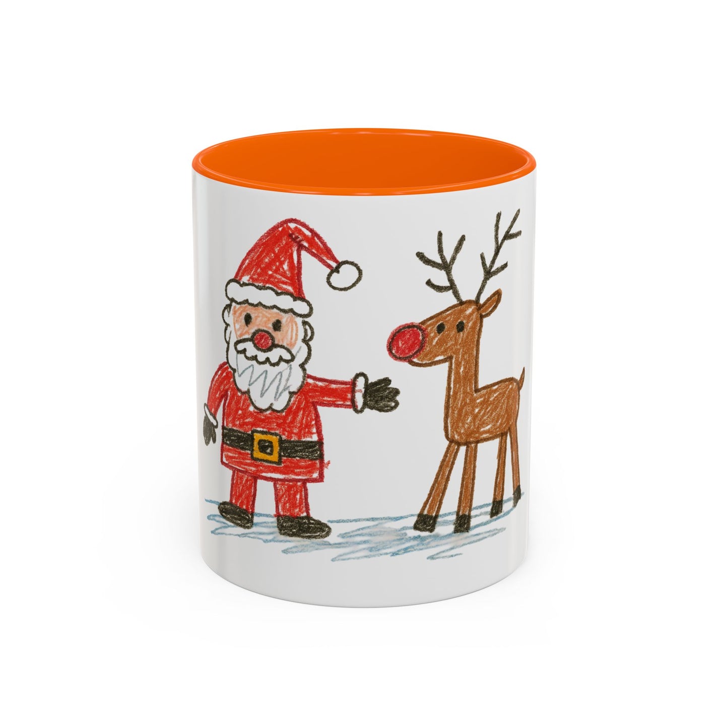 Personalised Kids’ Drawing Mug – Custom Artwork Ceramic Mug with Colour Handle & Interior (11oz, Dishwasher & Microwave Safe)