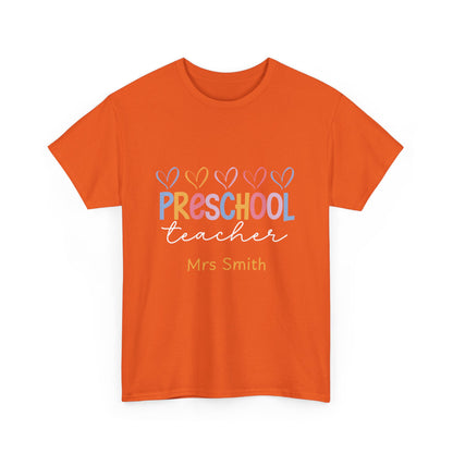 Personalized Preschool Teacher Shirt Custom Name Teacher T-Shirt, Preschool Teachers gift, cute classroom tee, custom teacher appreciation