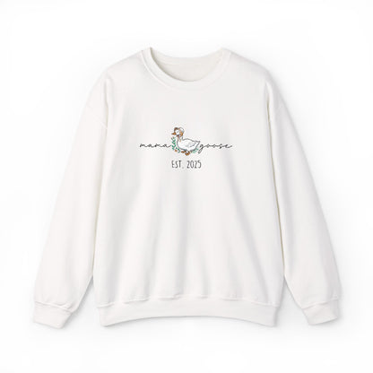 Personalised Embroidered Mama Goose Sweatshirt – Custom Year Mom Sweater