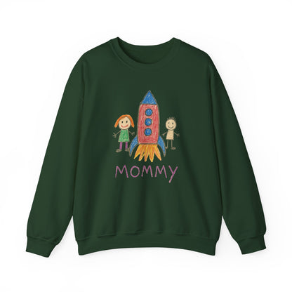 Ladies Personalised Kids Drawing Sweatshirt – Custom Child’s Artwork Printed on Front
