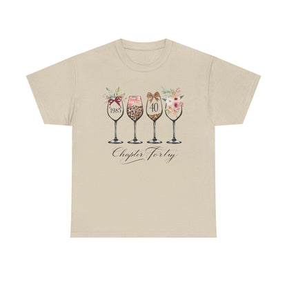 40th Birthday Shirt for Women -Chapter Forty T-Shirt, 1985 Birthday Gift, Turning 40 Celebration Tee Ladies fortieth Birthday Gift