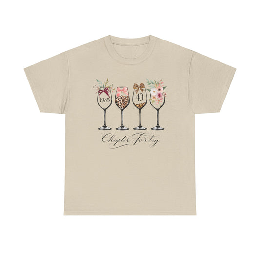 40th Birthday Shirt for Women -Chapter Forty T-Shirt, 1985 Birthday Gift, Turning 40 Celebration Tee Ladies fortieth Birthday Gift