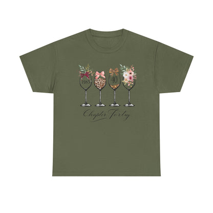 40th Birthday Shirt for Women -Chapter Forty T-Shirt, 1985 Birthday Gift, Turning 40 Celebration Tee Ladies fortieth Birthday Gift