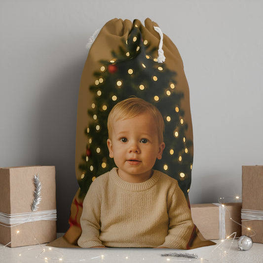 Personalised Photo Santa Sack – Custom Full-Image Christmas Gift Bag (55 x 85 cm)