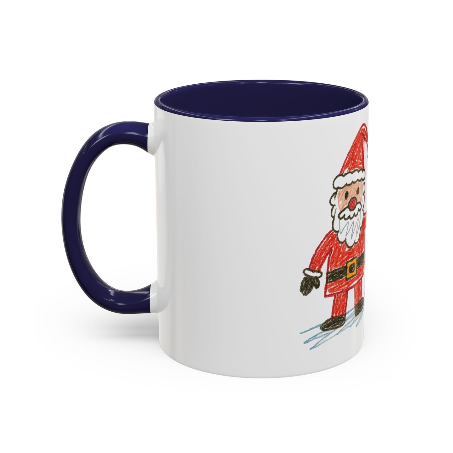 Personalised Kids’ Drawing Mug – Custom Artwork Ceramic Mug with Colour Handle & Interior (11oz, Dishwasher & Microwave Safe)