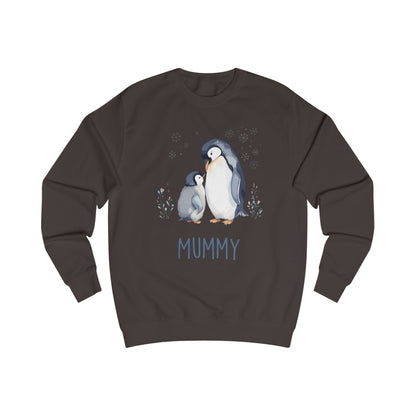 Matching Family Penguin Sweatshirts – Personalised Name Jumpers for Mum & Child | Custom Winter Christmas Sweater Set
