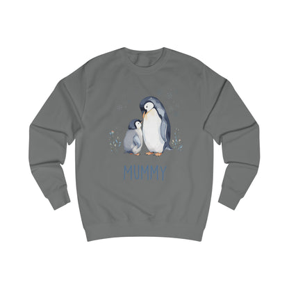 Matching Family Penguin Sweatshirts – Personalised Name Jumpers for Mum & Child | Custom Winter Christmas Sweater Set