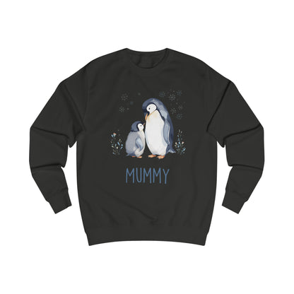 Matching Family Penguin Sweatshirts – Personalised Name Jumpers for Mum & Child | Custom Winter Christmas Sweater Set