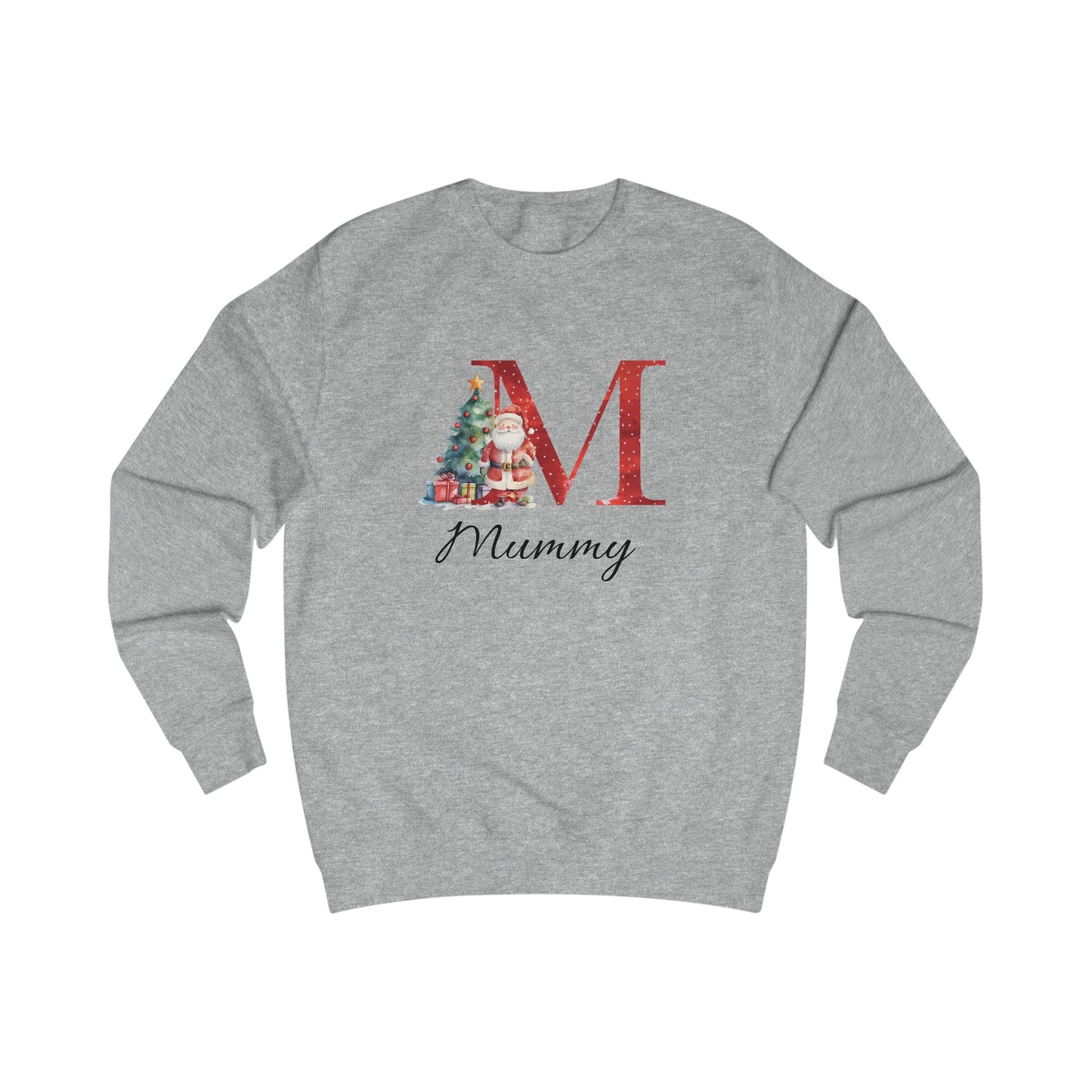 Personalised “Mummy” Christmas Initial Sweatshirt – Custom Festive Santa Jumper for Adults