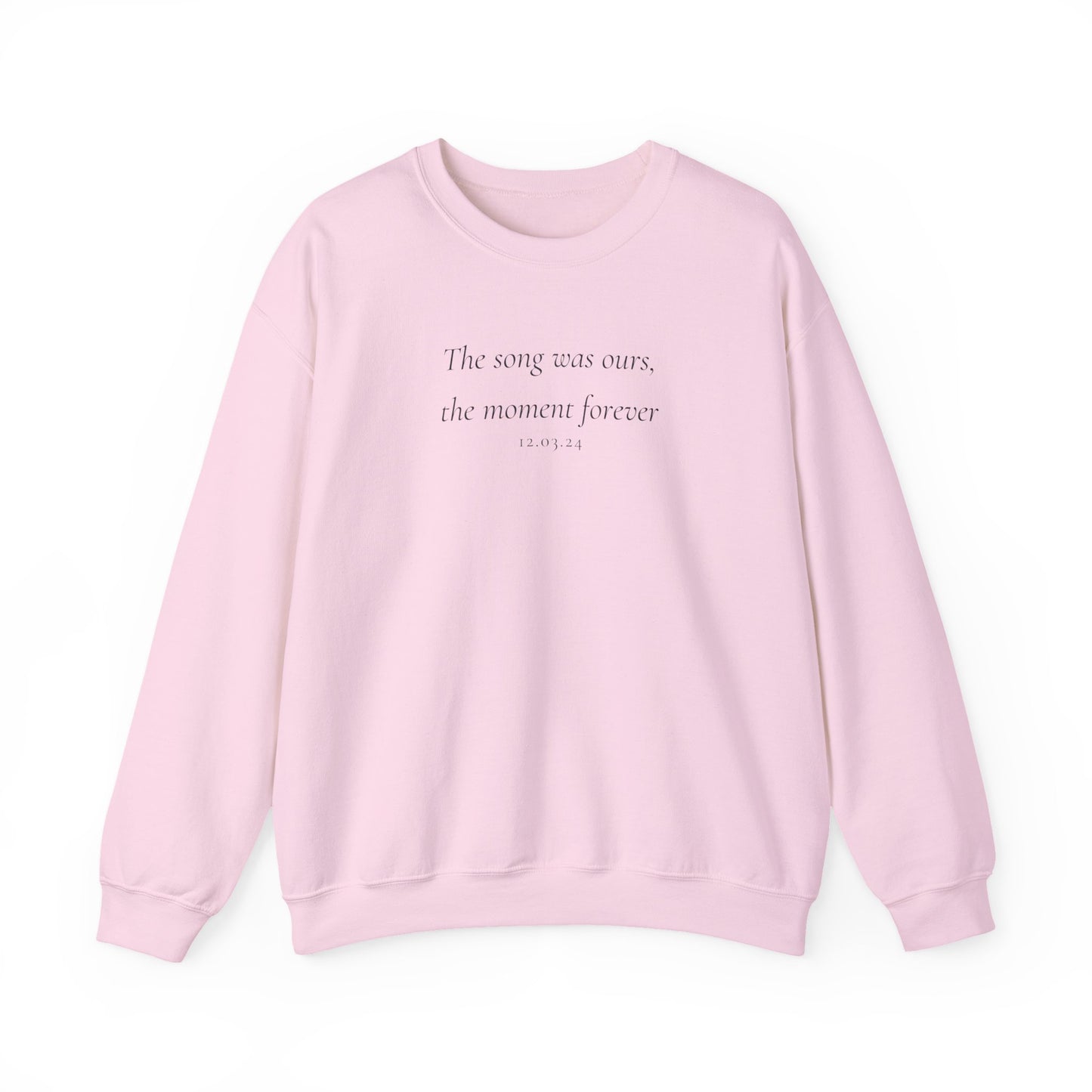 Personalised Wedding Sweatshirt – First Dance Lyric & Date Keepsake