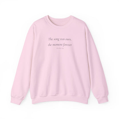 Personalised Wedding Sweatshirt – First Dance Lyric & Date Keepsake
