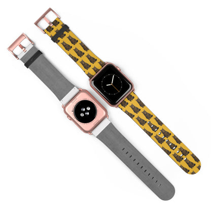 Personalised Pet Photo Apple Watch Strap – Custom Repeating Pattern Band (Multiple Colours, Sizes & Metal Finishes)