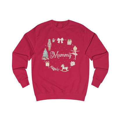 Personalised “Mummy” Christmas Sweatshirt – Nutcracker, Ballerina & Festive Design | Matching Family Christmas Jumper | Custom Name Sweater