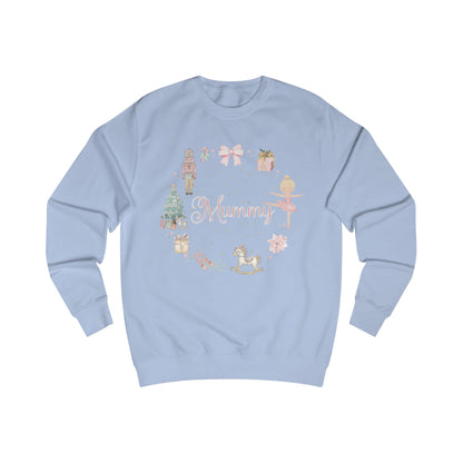 Personalised “Mummy” Christmas Sweatshirt – Nutcracker, Ballerina & Festive Design | Matching Family Christmas Jumper | Custom Name Sweater