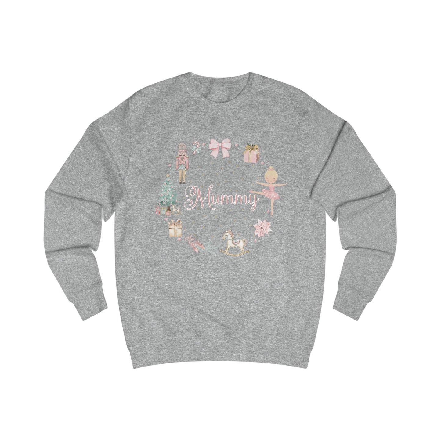 Personalised “Mummy” Christmas Sweatshirt – Nutcracker, Ballerina & Festive Design | Matching Family Christmas Jumper | Custom Name Sweater