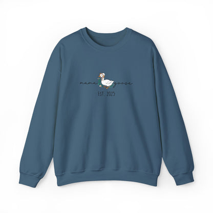 Personalised Embroidered Mama Goose Sweatshirt – Custom Year Mom Sweater