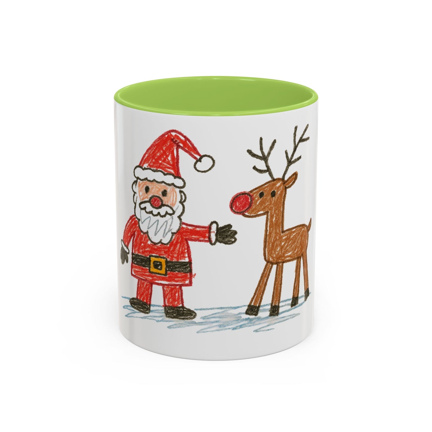 Personalised Kids’ Drawing Mug – Custom Artwork Ceramic Mug with Colour Handle & Interior (11oz, Dishwasher & Microwave Safe)