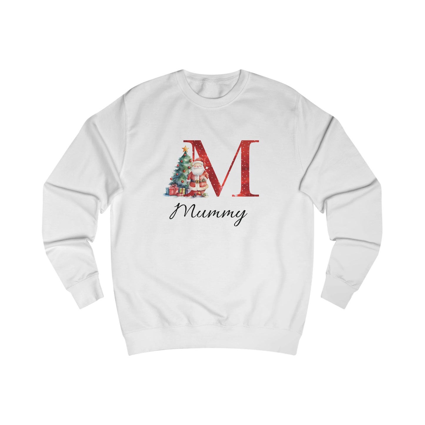 Personalised “Mummy” Christmas Initial Sweatshirt – Custom Festive Santa Jumper for Adults