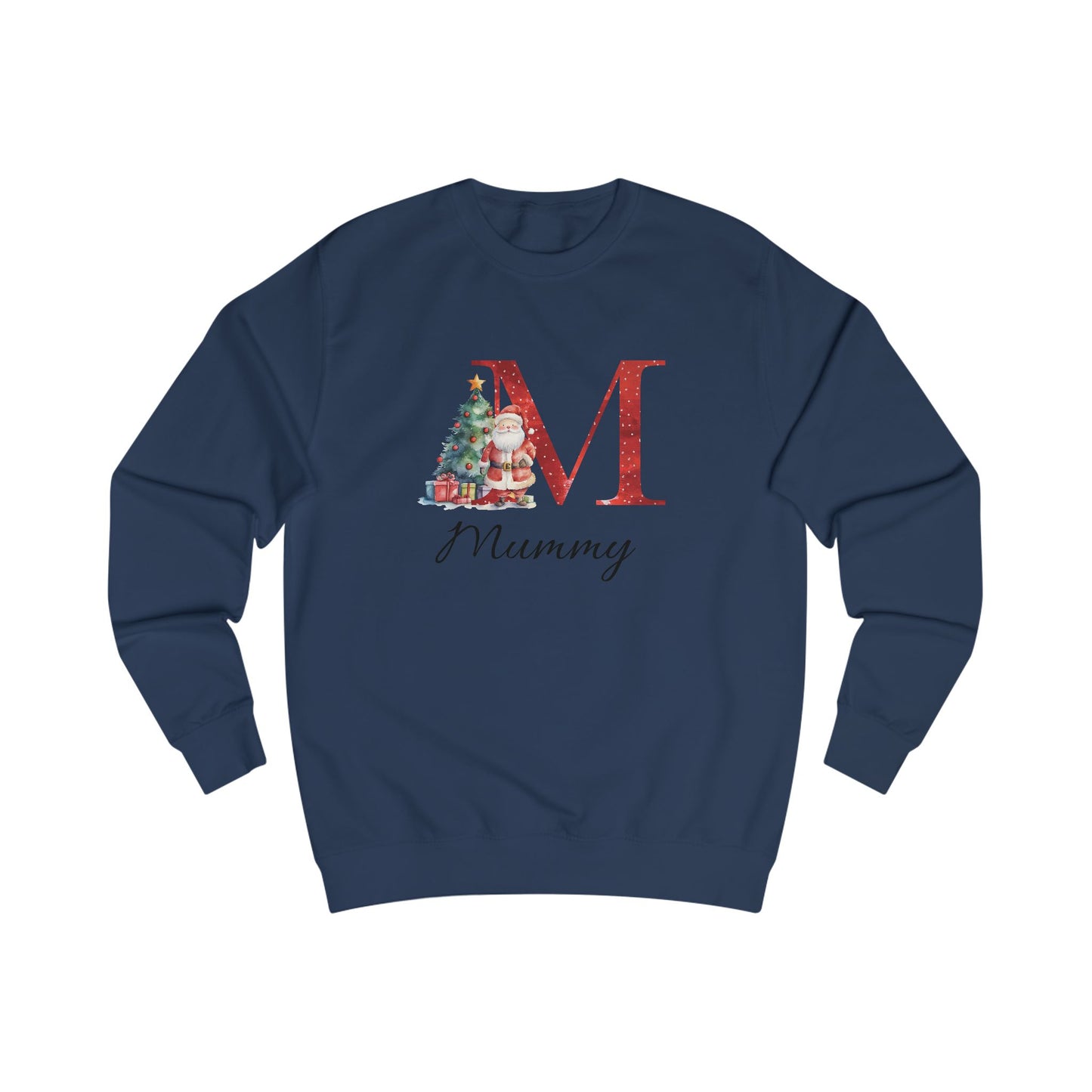 Personalised “Mummy” Christmas Initial Sweatshirt – Custom Festive Santa Jumper for Adults