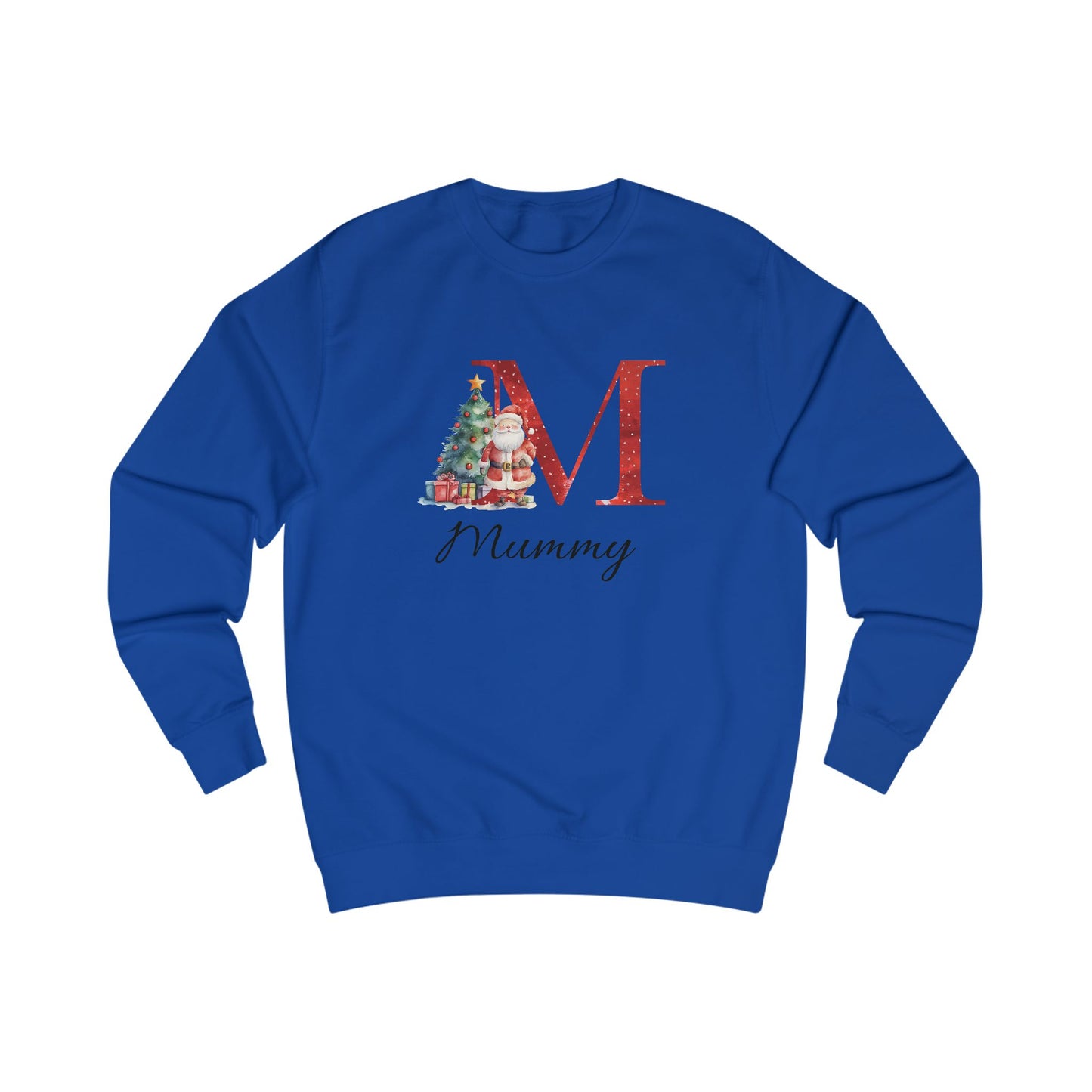 Personalised “Mummy” Christmas Initial Sweatshirt – Custom Festive Santa Jumper for Adults