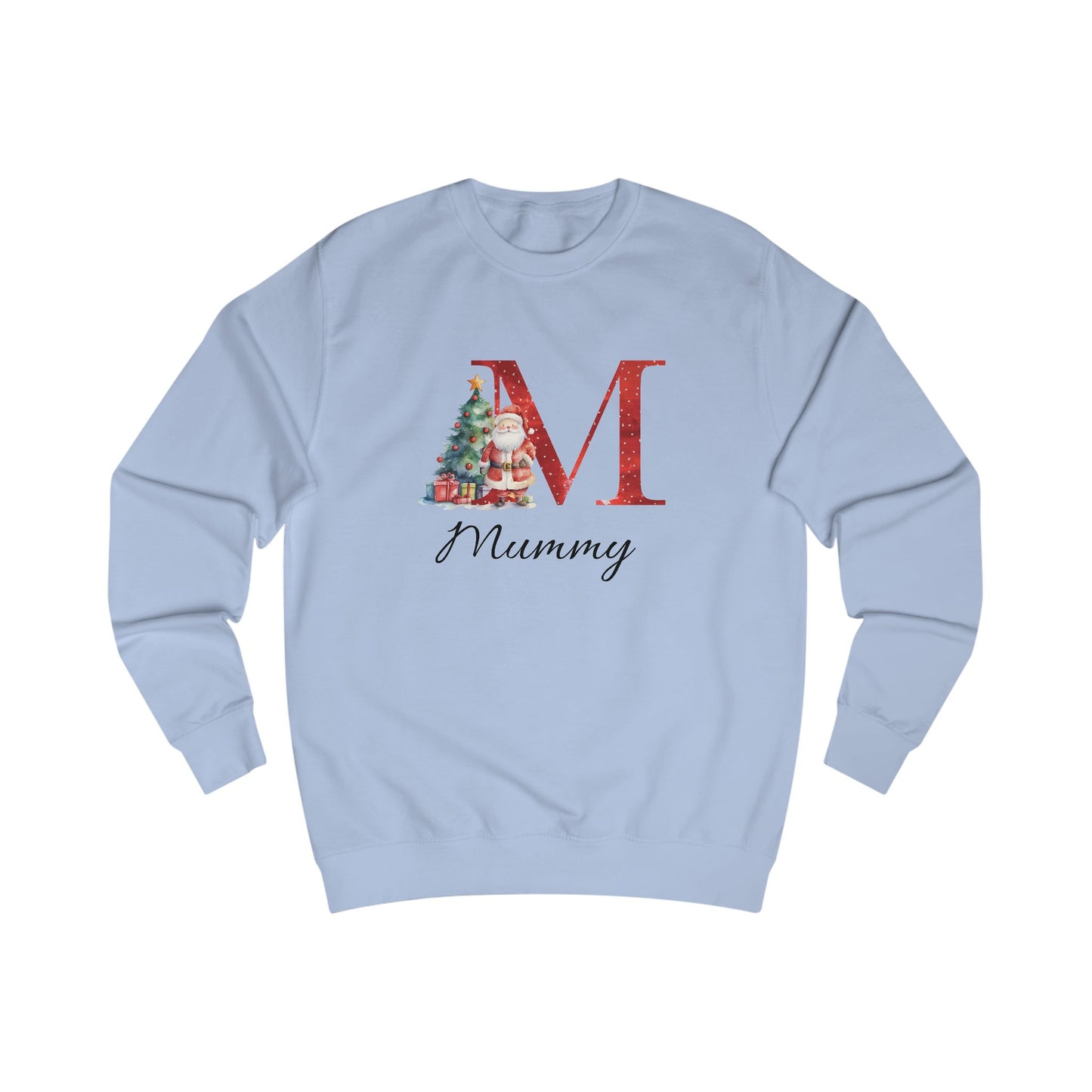 Personalised “Mummy” Christmas Initial Sweatshirt – Custom Festive Santa Jumper for Adults