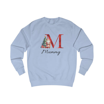 Personalised “Mummy” Christmas Initial Sweatshirt – Custom Festive Santa Jumper for Adults