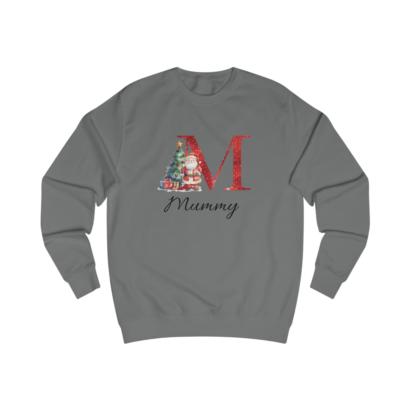 Personalised “Mummy” Christmas Initial Sweatshirt – Custom Festive Santa Jumper for Adults