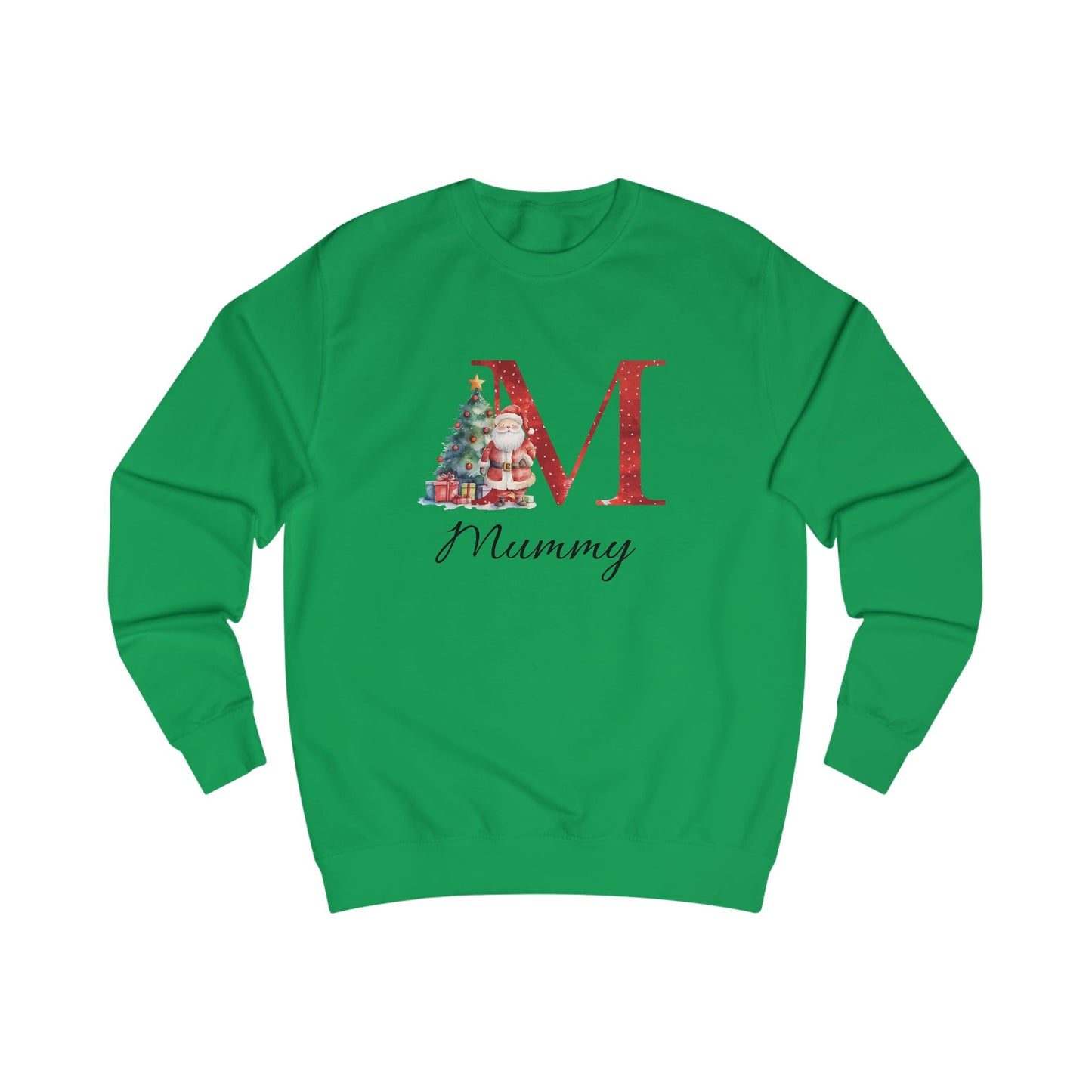 Personalised “Mummy” Christmas Initial Sweatshirt – Custom Festive Santa Jumper for Adults