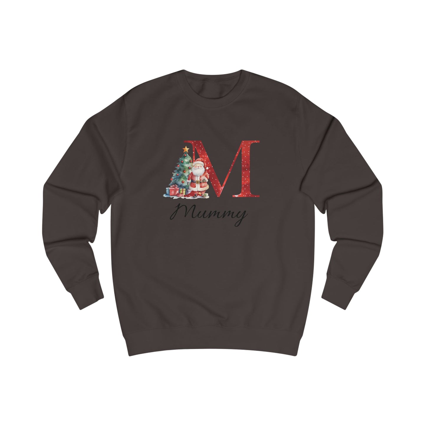 Personalised “Mummy” Christmas Initial Sweatshirt – Custom Festive Santa Jumper for Adults