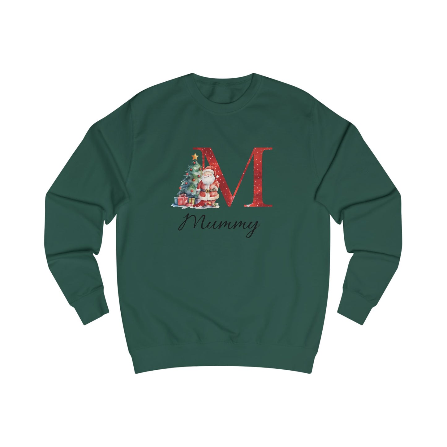 Personalised “Mummy” Christmas Initial Sweatshirt – Custom Festive Santa Jumper for Adults