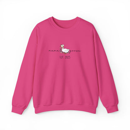 Personalised Embroidered Mama Goose Sweatshirt – Custom Year Mom Sweater